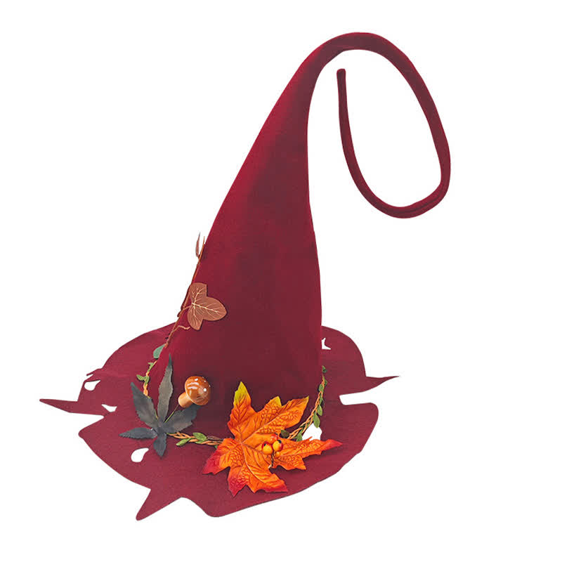 Halloween Red Leaf Wizard Hat - image 5
