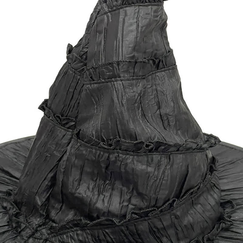 Halloween Gorgeous Large Brim Witch Hat - image 5