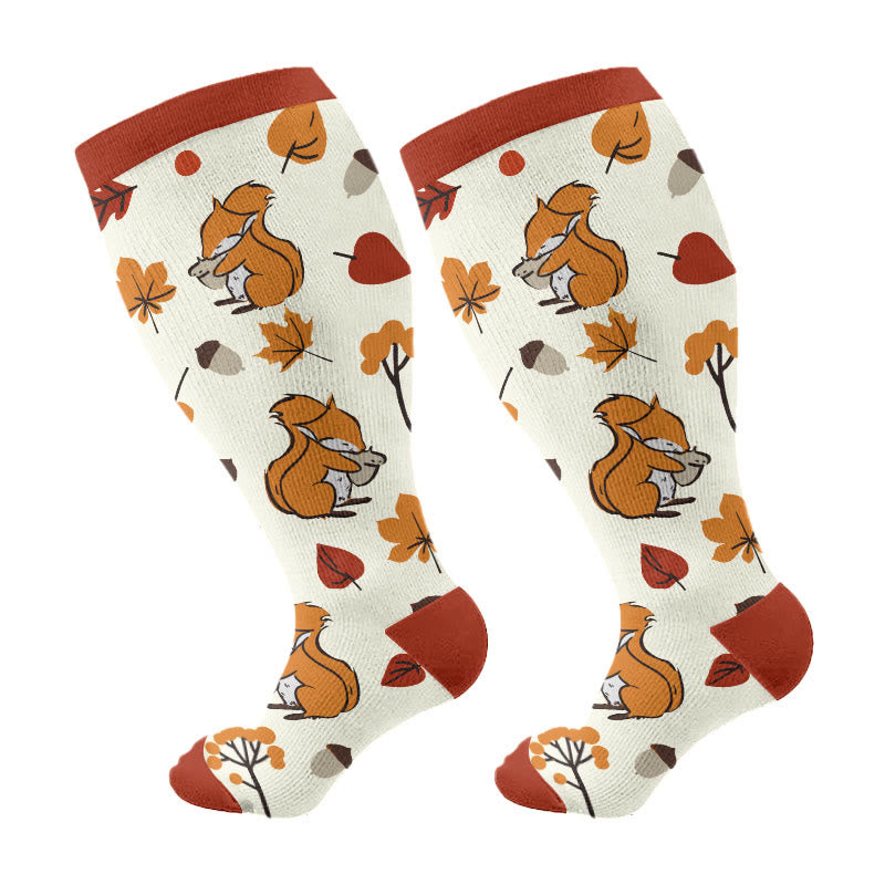 Plus Size Autumn Hedgehog Compression Socks - image 7