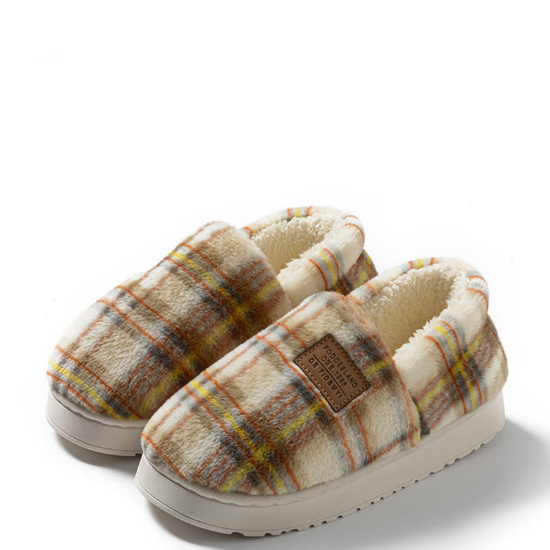 Plus Size Grid Design Slippers - Yellow - EU44-45(US10-11) - image 14