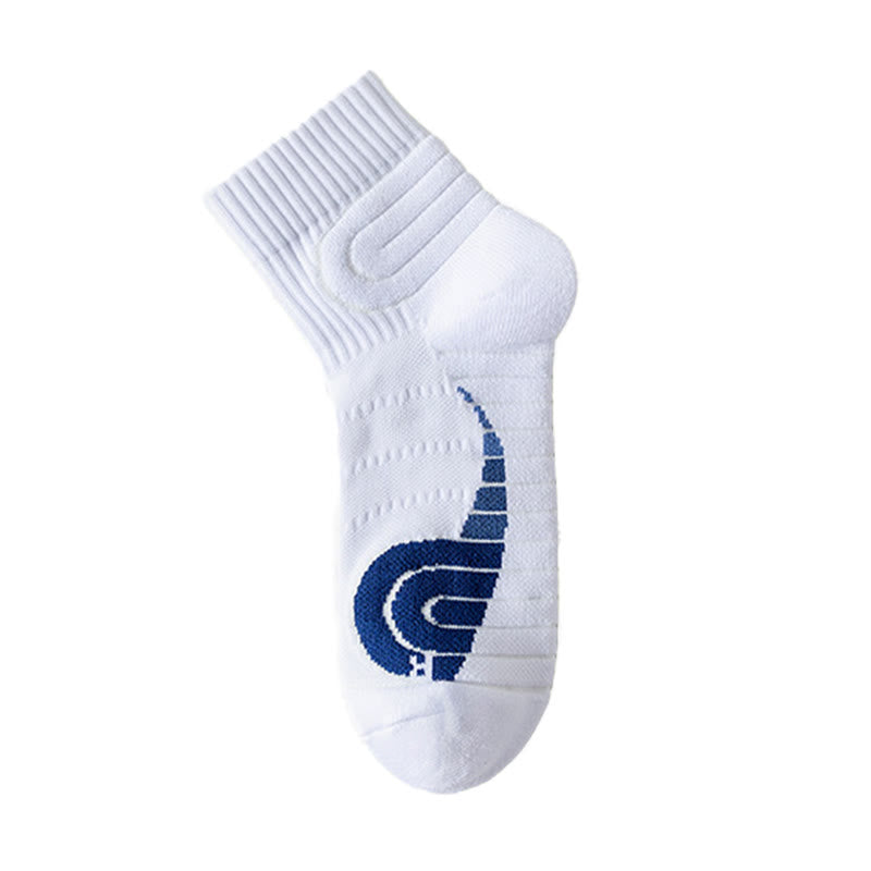 Plus Size Tennis Ankle Compression Socks(3 Pairs) - Navy Blue - EU38-44(US5-10) - image 11