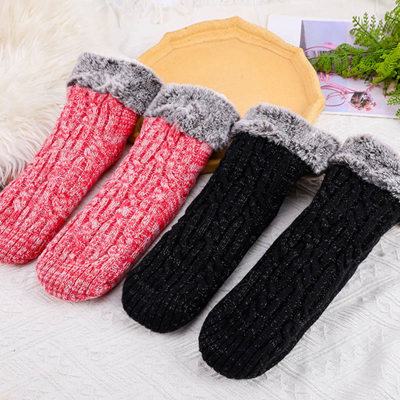Plus Size Fleece Sock Cuffs Slipper Socks - image 6