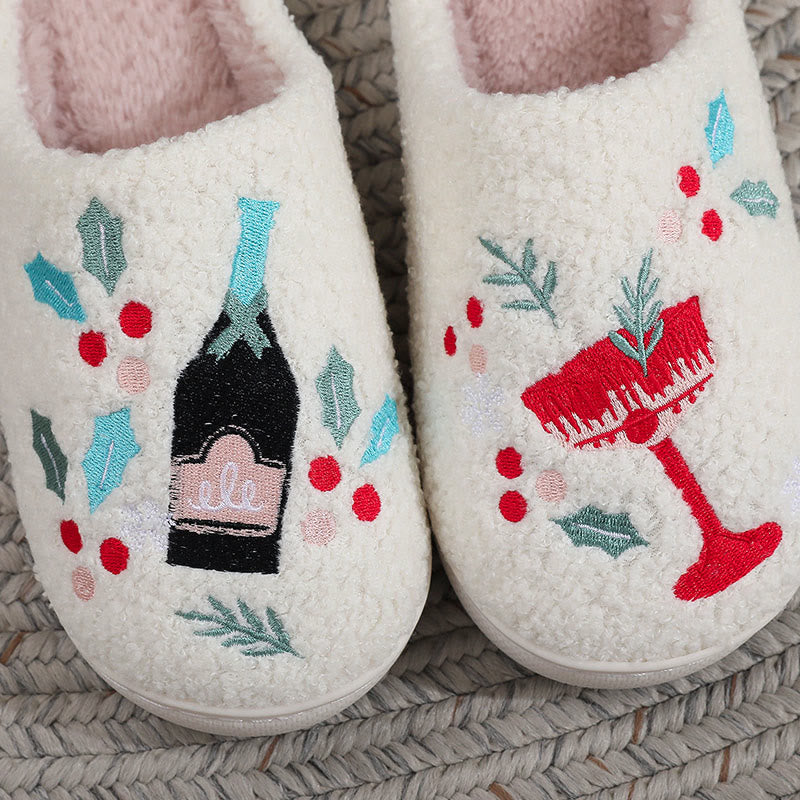 Plus Size Berry Wine Glass Slippers - image 7