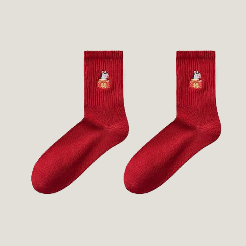 Lucky Red Quarter Socks(5 Pairs) - image 13