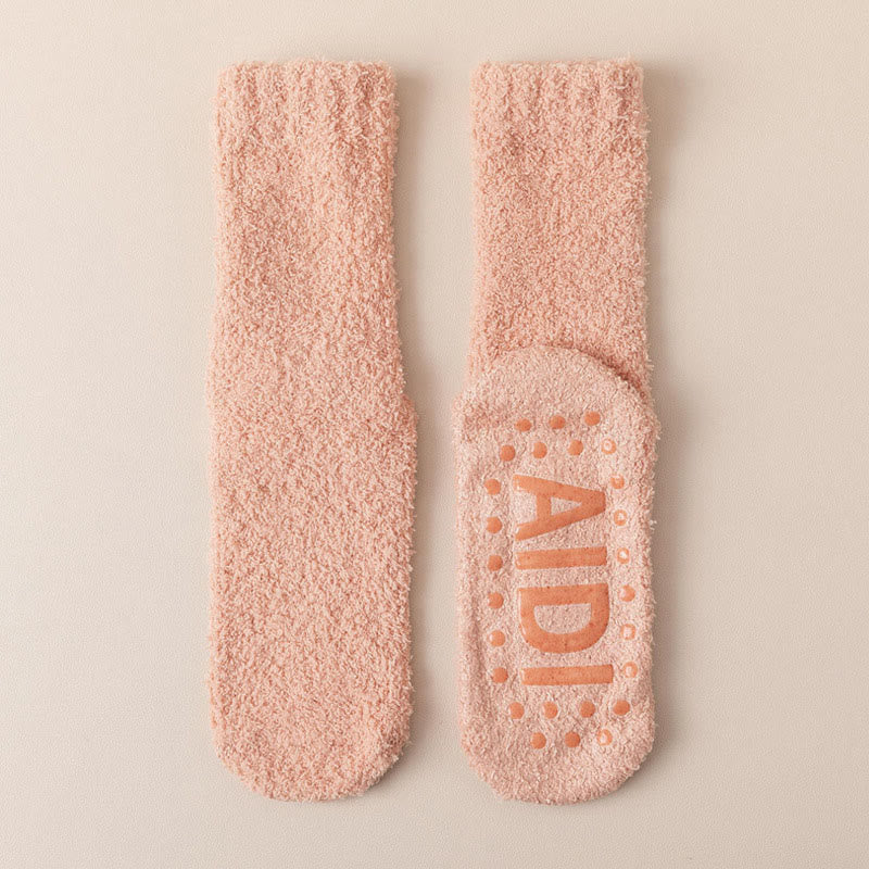 Anti Slip Sole Sleep Socks(4 Pairs) - Orange - EU36-40(US3-7) - image 25