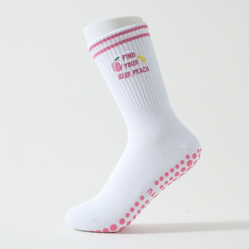 Pink Peach Grip Socks(3 Pairs) - image 5