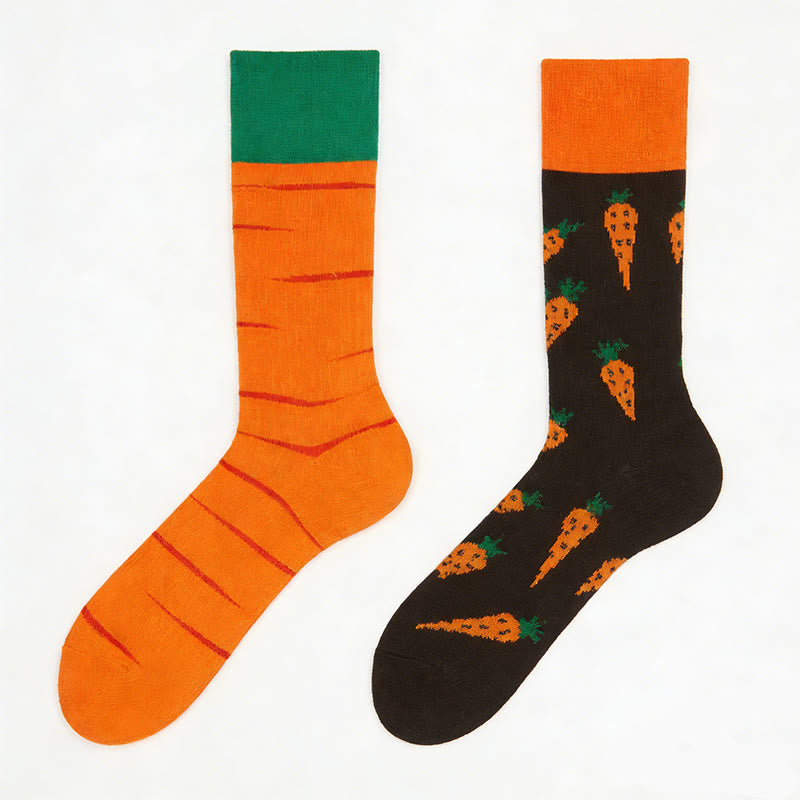 Carrot Pattern Quarter Socks - image 1