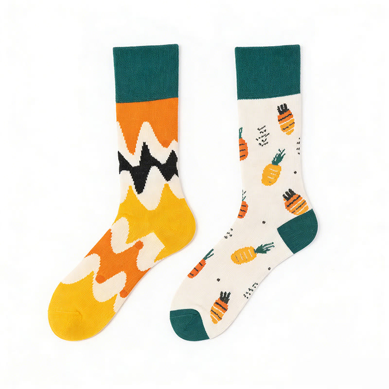 Pineapple Pattern Quarter Socks - image 1