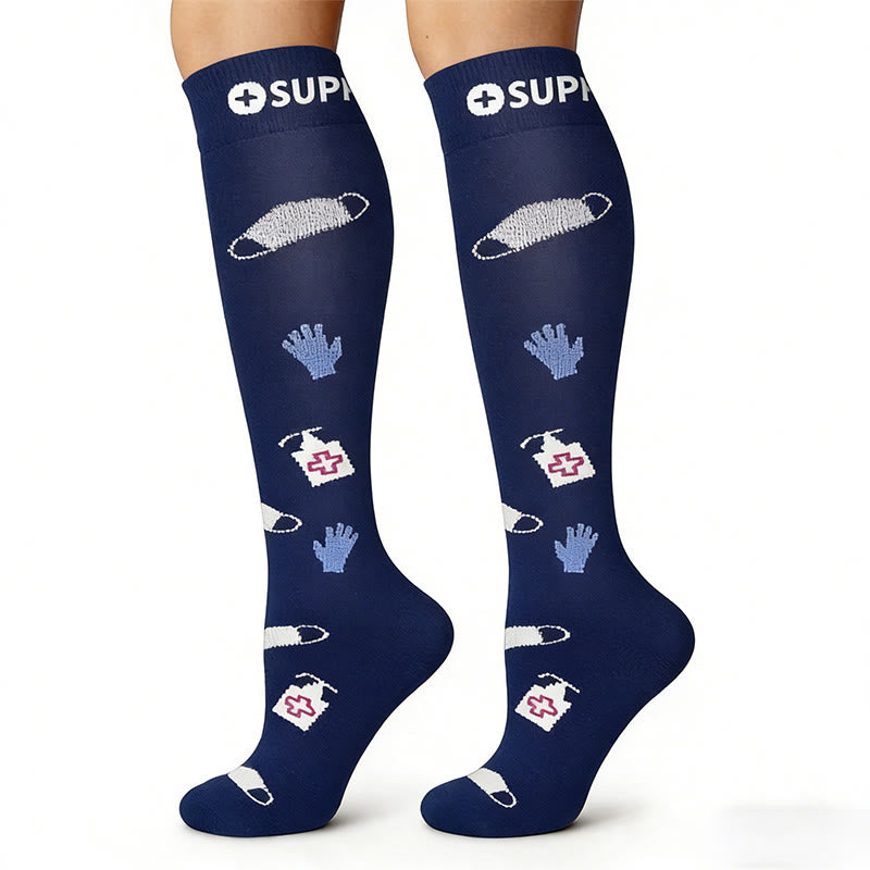 Medical Pattern Compression Socks(6 Pairs) - image 6