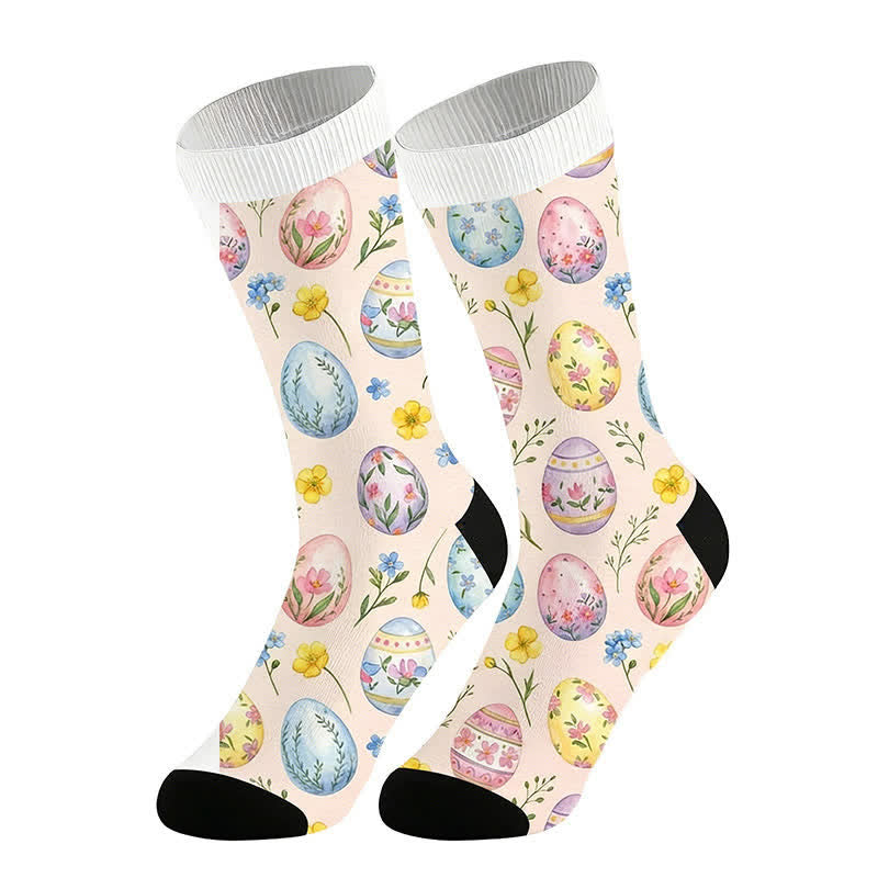Pastel Easter Egg Quarter Socks(2 Pairs) - Pink - EU36-44(US3-10) - image 6