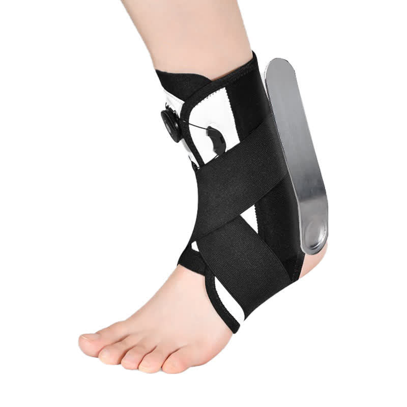 Aluminum Plate Foot Support Protection Ankle Brace - Grey - M - image 1