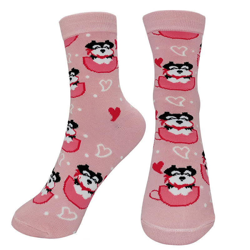 Cute Colorful Dog Quarter Socks(4 Pairs) - image 4