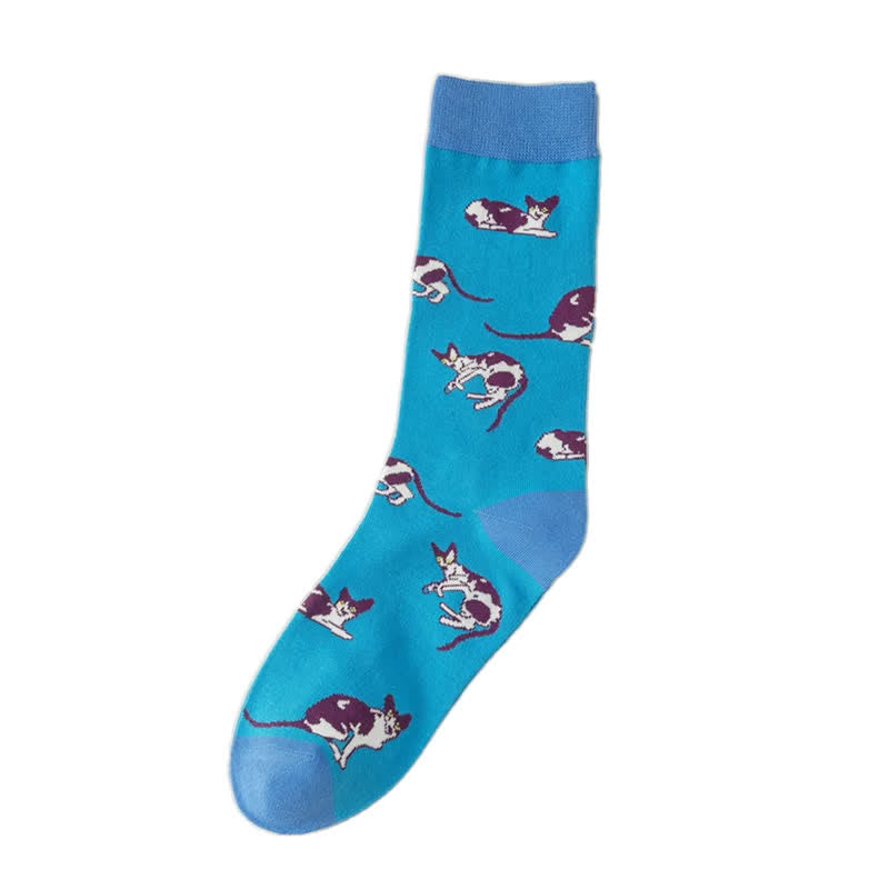 Cute Cat Quarter Socks(5 Pairs) - image 7