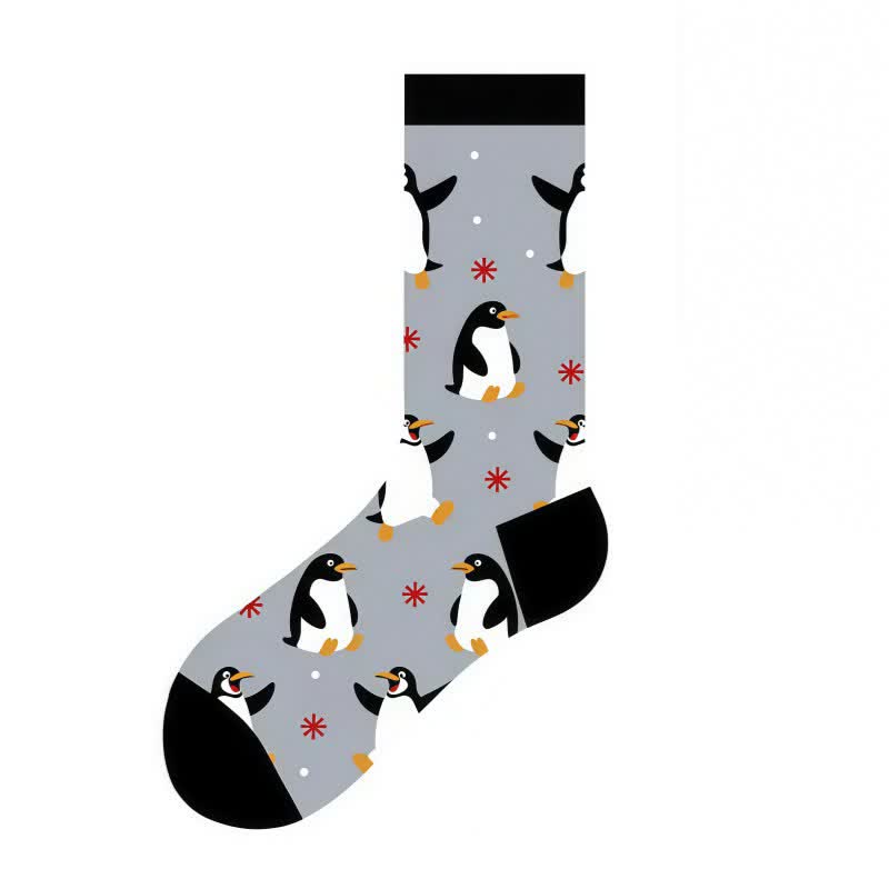 Cute Animal Print Quarter Socks(4 Pairs) - image 4