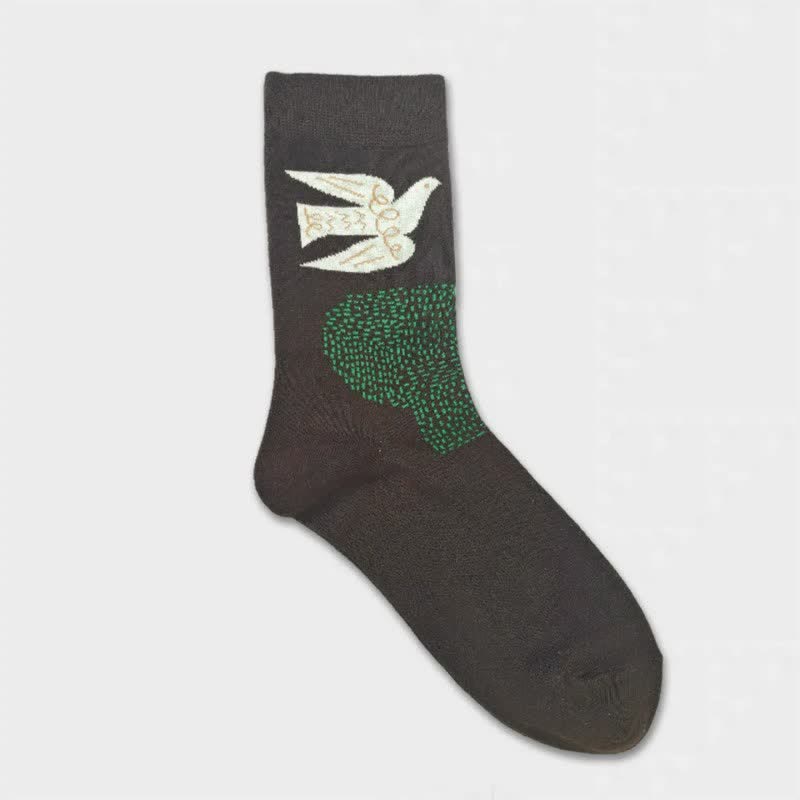Colorful Bird Quarter Socks(3 Pairs) - image 4