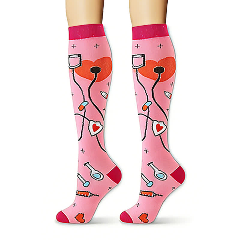 Heart Rate Monitors Knee High Compression Socks(6 Pairs) - image 6