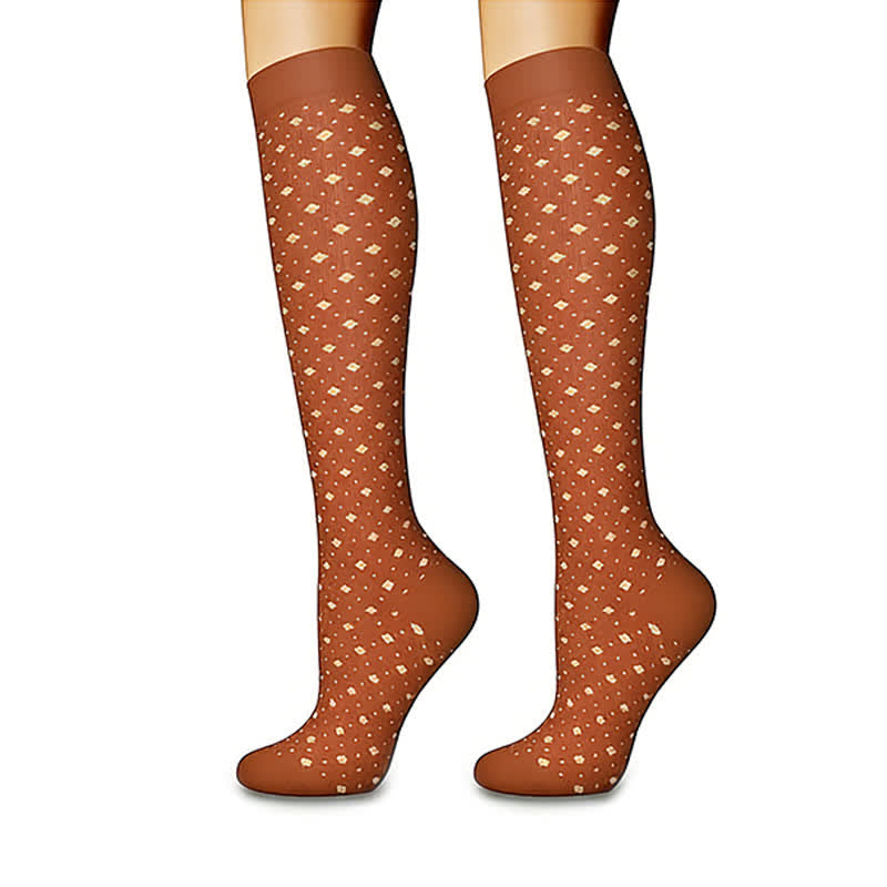 Heart Dots Star Compression Socks(6 Pairs) - image 6