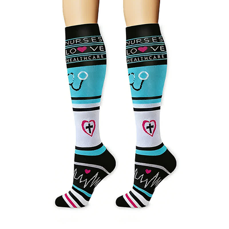Healthcare Icon Mixed Pattern Compression Socks(6 Pairs) - image 6