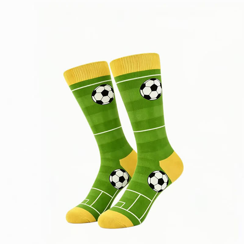 Trendy Soccer Pattern Quarter Socks (5 Pairs) - image 11