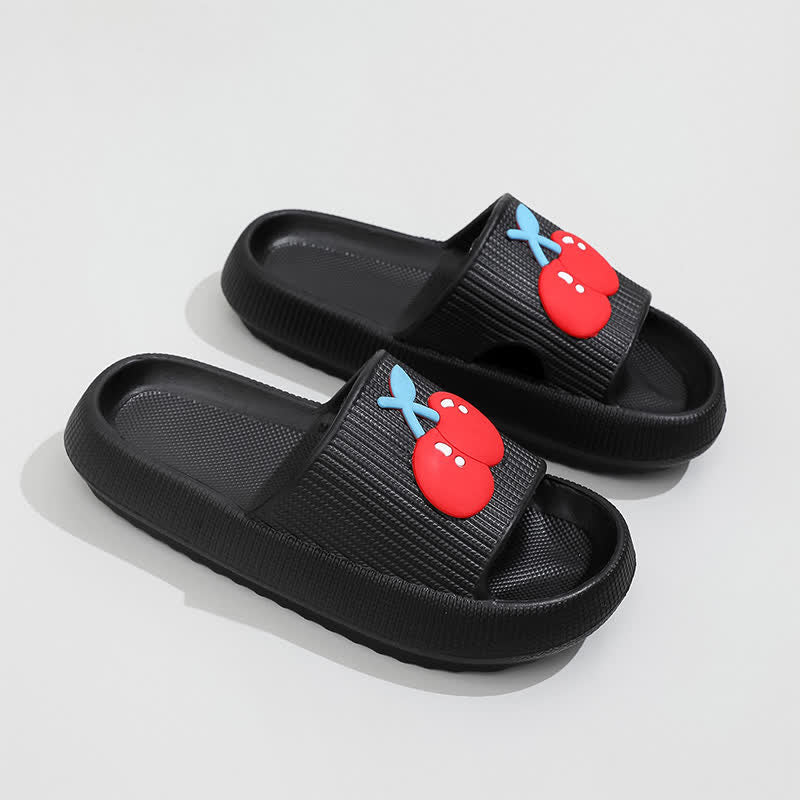 Thick Sole Cherry Comfort Slippers - Black - EU44-45(US10-11) - image 5