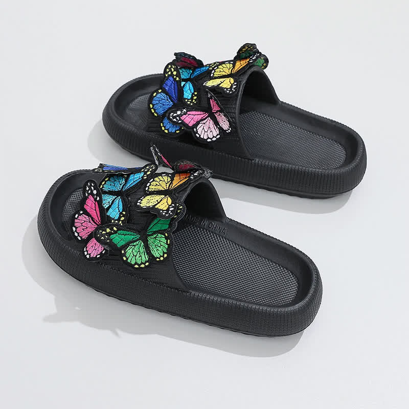 Colorful Butterfly Cloud Platform Slide Slippers - image 4