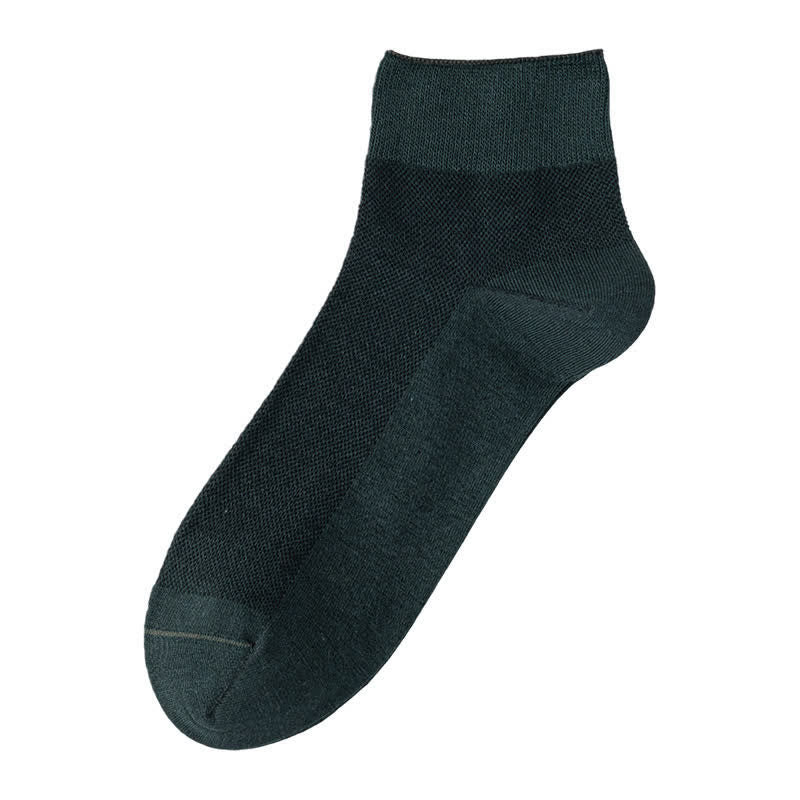 Breathable Cotton Quater Socks(3 Pairs) - Army Green - EU39-44(US6.5-9.5) - image 7