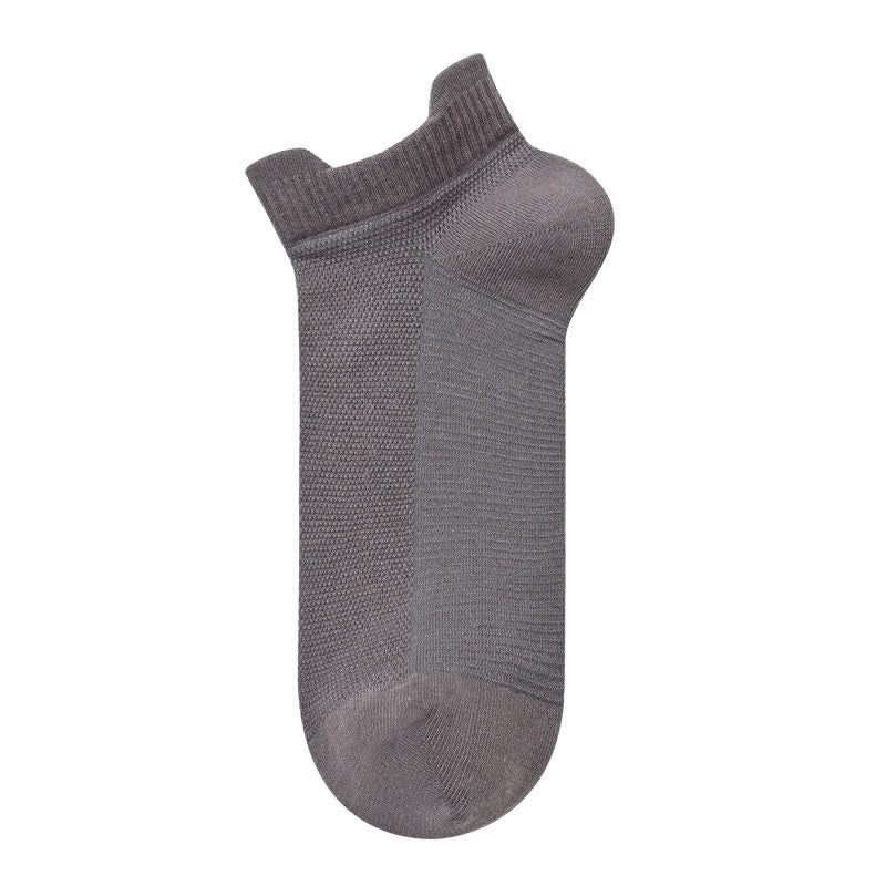 Breathable Cotton Quarter Socks (3 Pairs) - DarkGray - EU40-45 (US7-12) - image 7