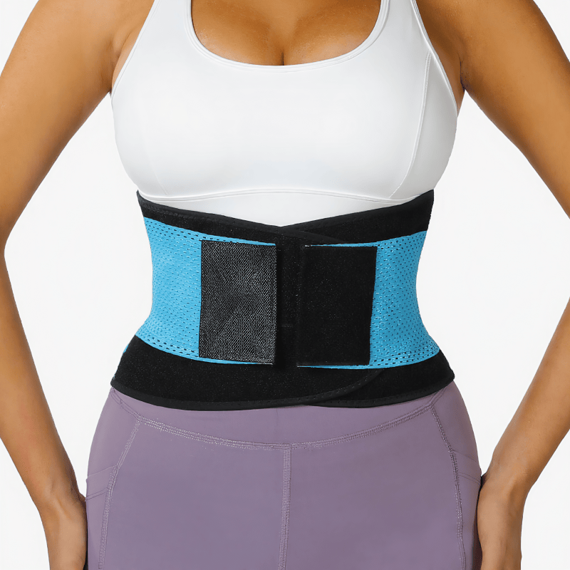 Breathable Adjustable Waist Brace - XXL - Blue - image 3