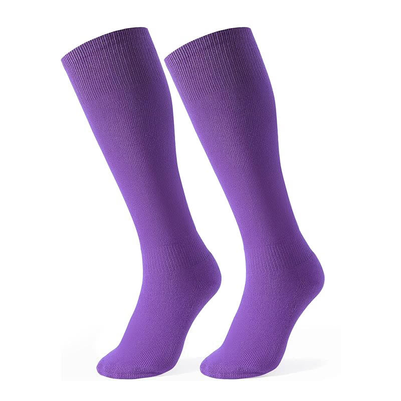 Quick Dry Tennis Knee High Socks(6 Pairs) - Purple - EU38-45(US5-11) - image 14