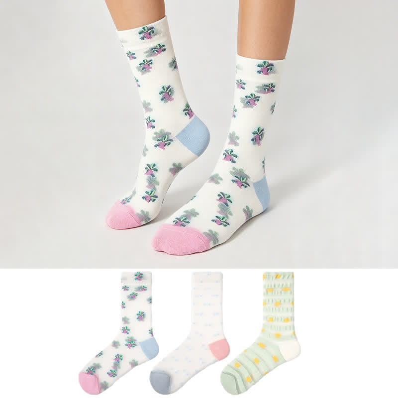Pastel Everyday Sheer Quarter Socks (3 Pairs) - image 0