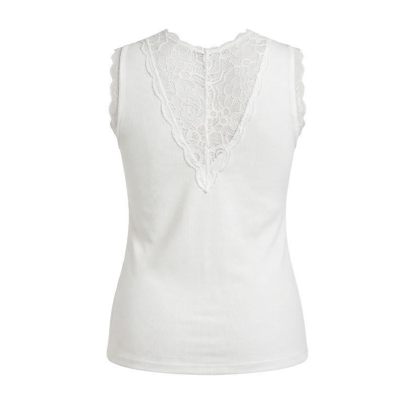 Plus Size Lace V Neck Tank Top - image 8