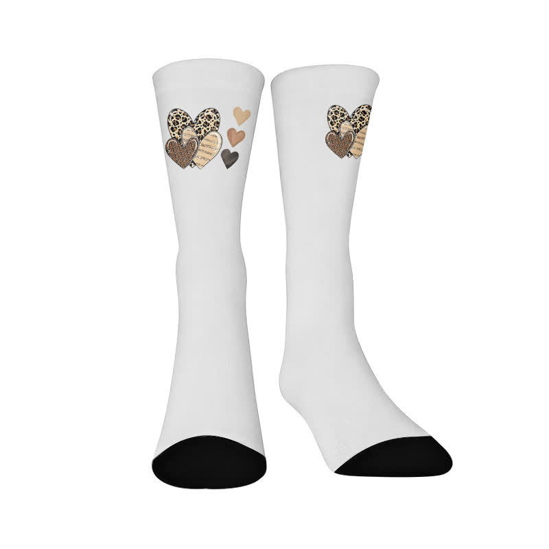 Leopard Butterfly Heart Socks - Heart(1 Pair) - EU37-44(US4-10) - image 9