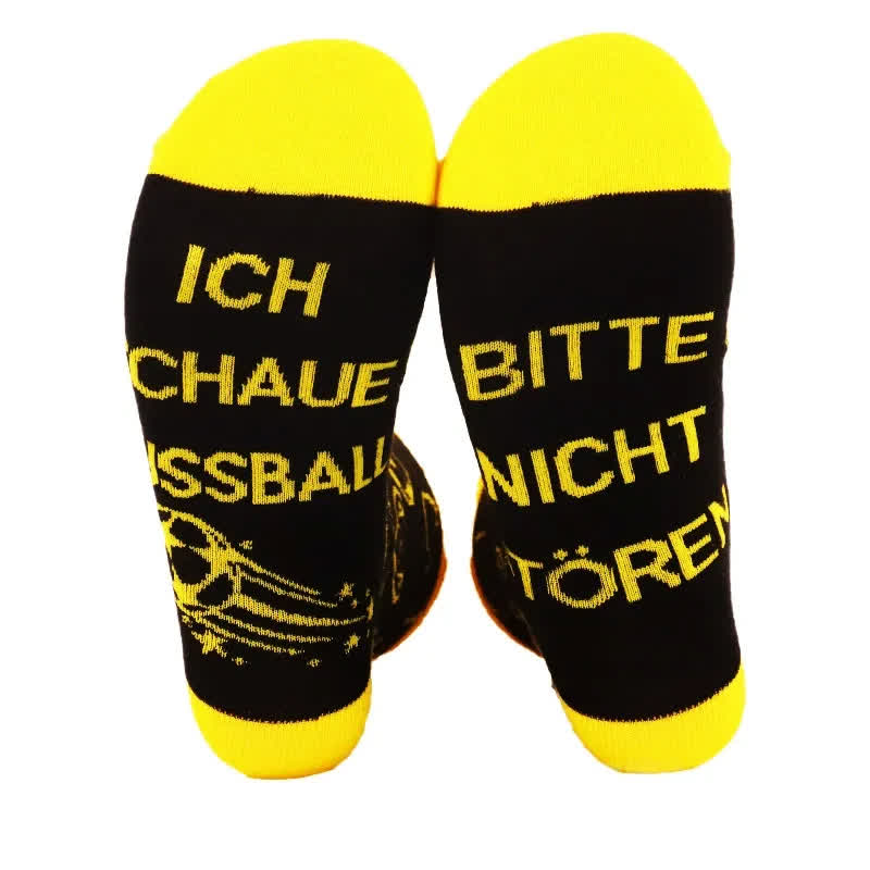Soccer Slogan Quarter Socks(2 Pairs) - Yellow - EU38-44(US5-10) - image 10