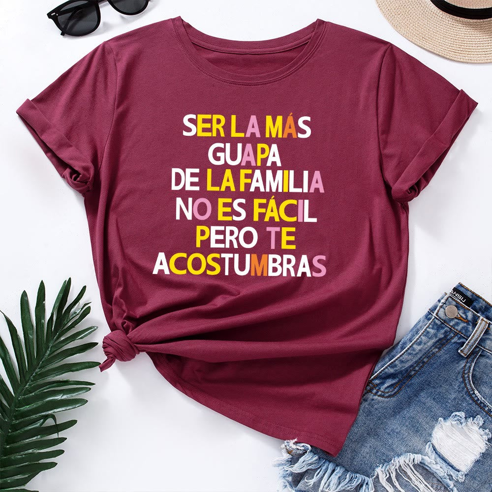 Plus Size Creative Letter Print T-shirt - Wine - 5XL - image 11