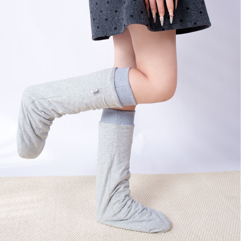 Cotton Stripe Cozy Sleep Socks - image 3