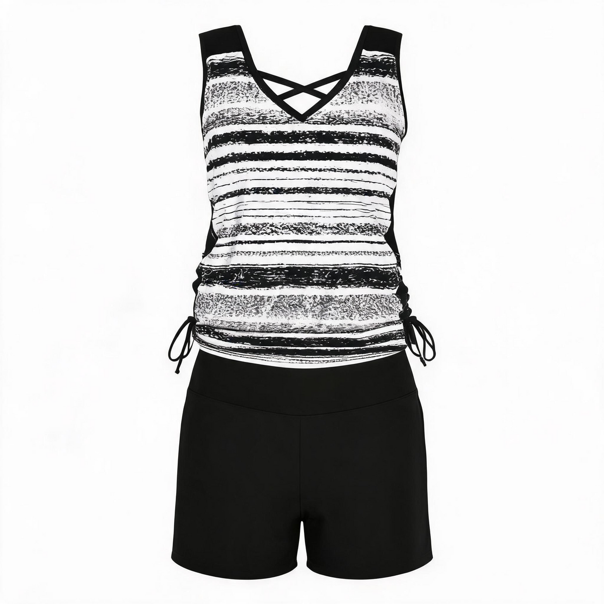Floral Criss Cross Tankini Set - image 12