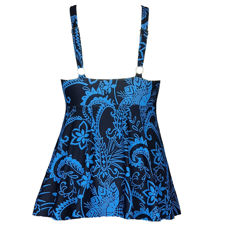 Plus Size Printed Ring Strap Swim Dress - image 21