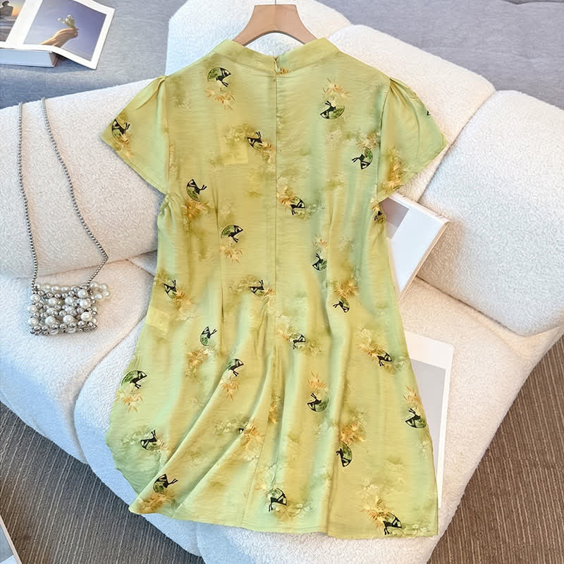Plus-Size Floral Mandarin Collar Tunic Blouse - image 6