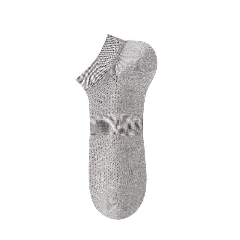 Breathable Silk Ankle Socks (8 Pairs) - Light Gray - EU36-44(US3-10) - image 12