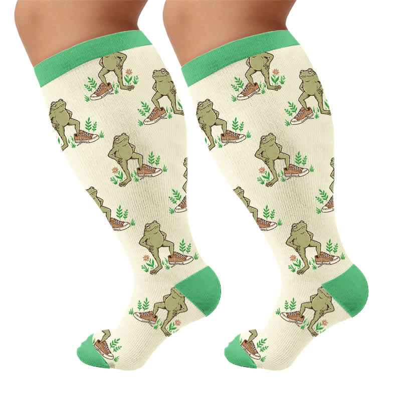 Plus Size Frog Owl Compression Socks - image 10