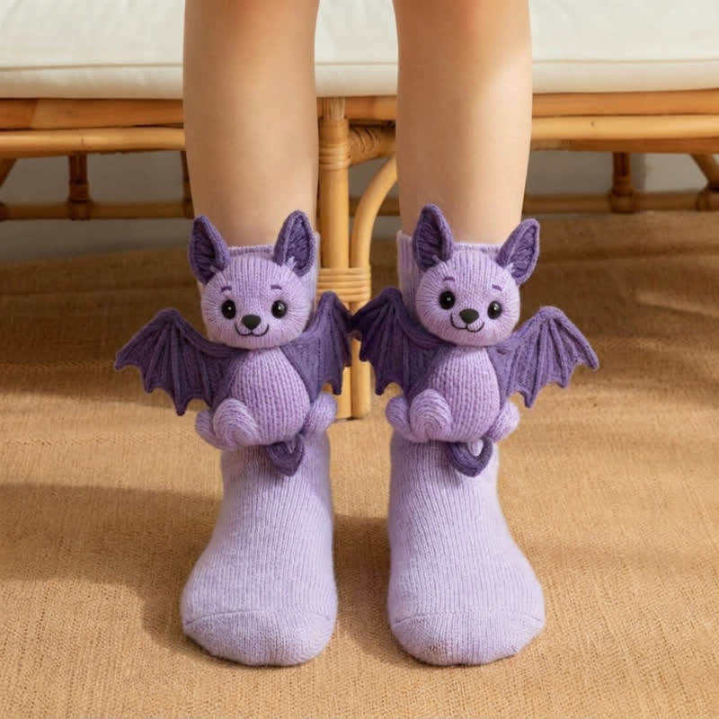 Capybara With Duck 3D Animal Slipper Socks - Purple - EU43-45(US9-11) - image 3