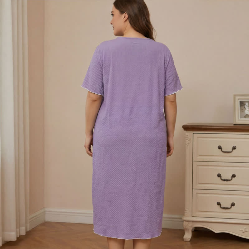 Lavender Nightgown Lace Loungewear - image 3