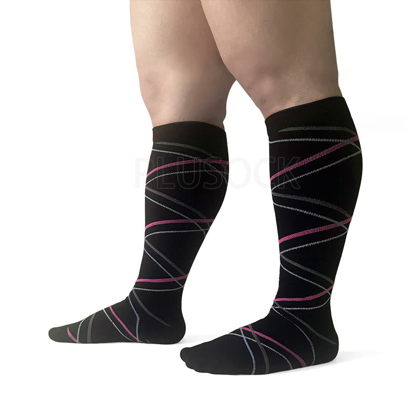 Ribbon Plus Size Compression Socks 2XL-7XL(3 Pairs) - image 6