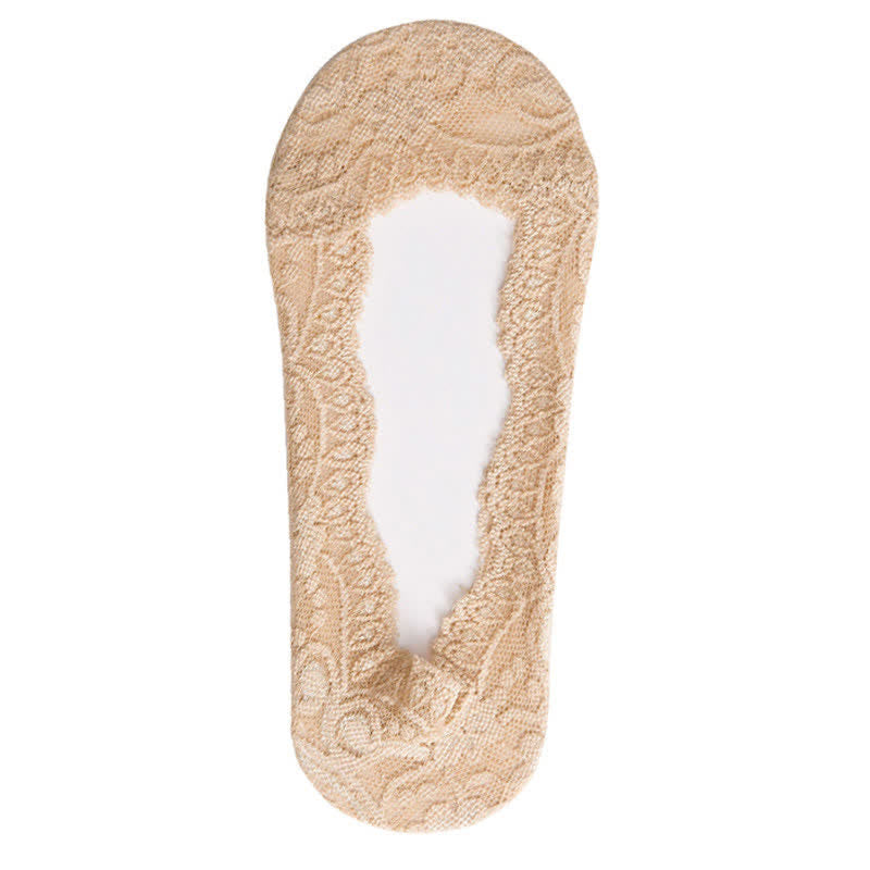 Lace Shallow No Show Socks(6 Pairs) - Nude - EU35-38(US5-7) - image 11