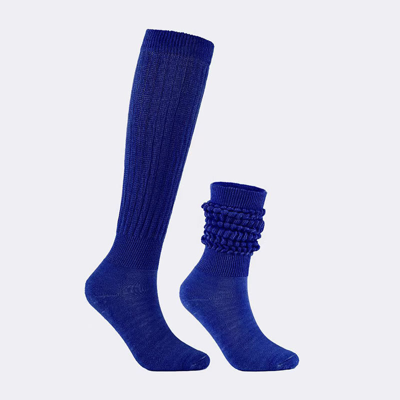 Multicolor Spiral Winter Slouch Socks(2 Pairs) - Navy Blue - EU36-42(US3-8.5) - image 8