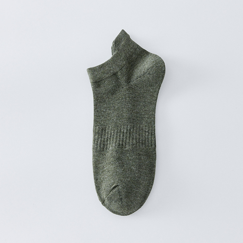 Breathable Solid Color Ankle Socks(8 Pairs) - Dark Green - EU43-48(US9-13) - image 12