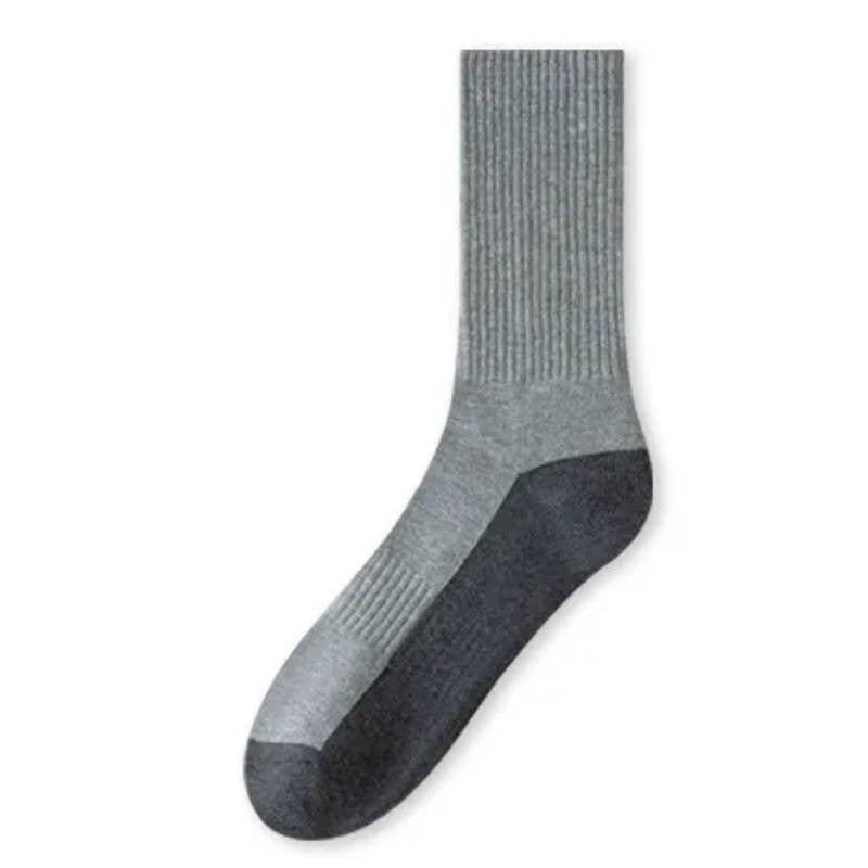 Plus Size Thickened Thermal Quarter Socks(3 Pairs) - Grey - EU42-48(US8.5-13) - image 5