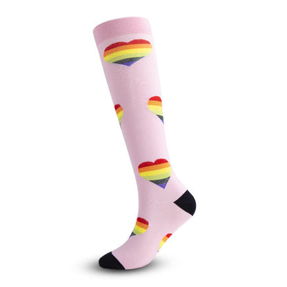 Rainbow Heart Compression Socks(3 Pairs) - image 5