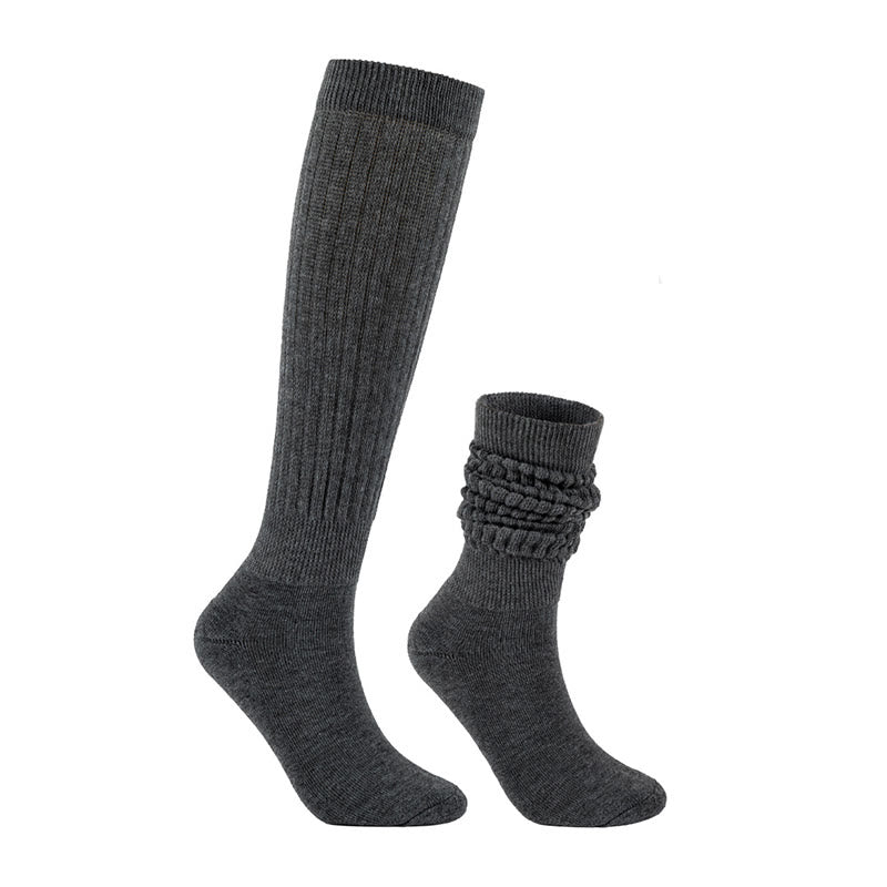 Multicolor Spiral Winter Slouch Socks(2 Pairs) - Dark Grey - EU36-42(US3-8.5) - image 7