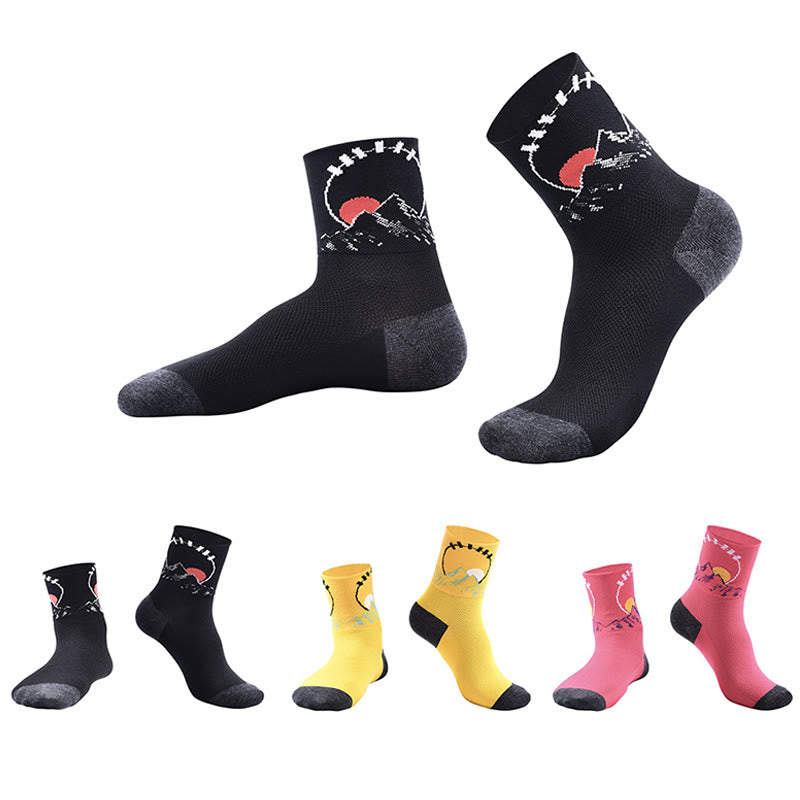 Funny Pattern Cycle Quarter Socks - image 1